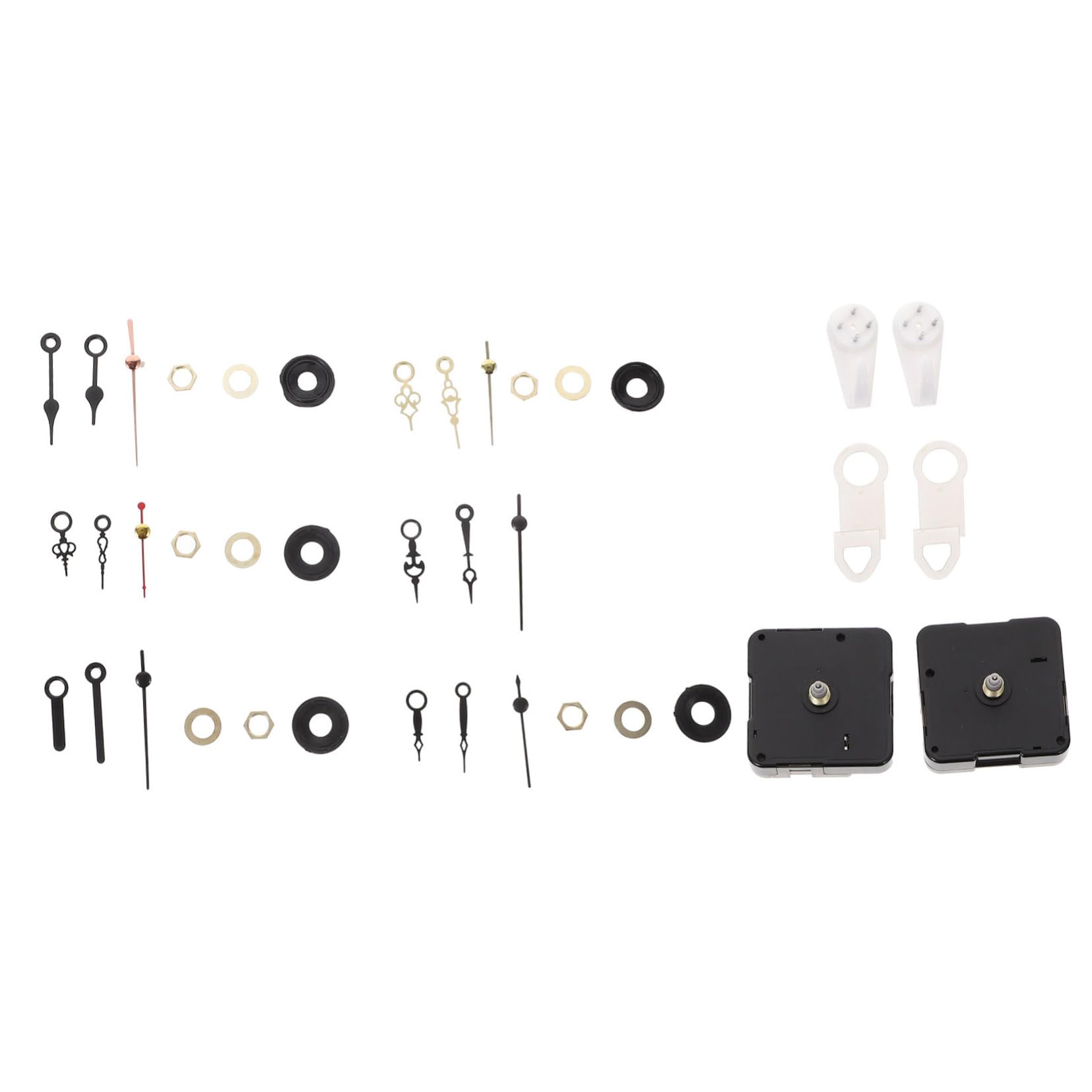 DOITOOL 5 Sätze DIY leises Wanduhrwerk Tag elektronische Uhr Teile des Uhrwerks Wanduhren für die Küche DIY Wanduhr Bausatz Uhrwerk Reparaturteile für Uhrwerke Uhrzeiger Plastik
