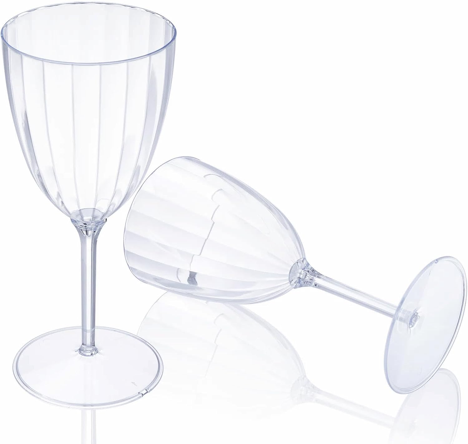 Tosnail 16 Pack 8 Oz Clear Plastic Wine Glasses, Disposable Hard Plastic Wine Cups, Tall Drinking Cups for Wedding, Parties - Image 3