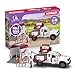 Produktbild schleich HORSE CLUB | Mobile Tierärztin mit Anhänger 42704 | Set aus Pick-up & Anhänger, 1 Pferd, bewegliche Figur & Zubehör | tolles Geschenk für Mädchen und Jungen | Spielzeug ab 5 Jahren | 90 Teile