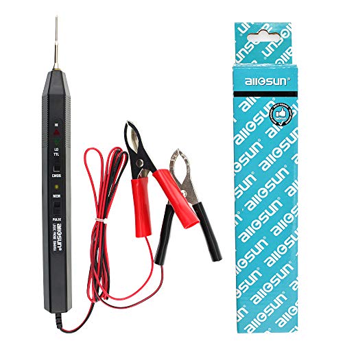 Allsun Electrical Circuit Testers Logic Probe Troubleshooting Tool Instrument Visual And Audio Indications For Logic Levels Pulses Detector Em4610A #TOP6