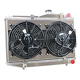 ALLOYWORKS 3 Row Radiator + Shroud Fan + Relay for 1983 1984 Toyota Corolla AE86 4AGE GTS 1.6 L4 MT