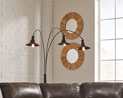 Signature Design By Ashley Sheriel Industrial Metal Arc Lamp With Adjustable Neck, Black #TOP1