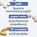 Gerber Strawberry Yogurt Melts, Mixed Berries Yogurt Melts, Banana Puffs, Strawberry Apple Puffs, Mild Cheddar Lil' Crunchies, 9-Pack