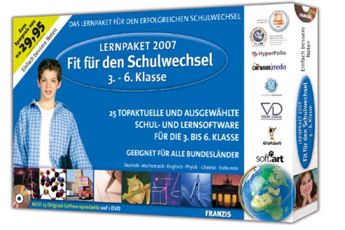 Kit educativo para cambio de escuela 2007, 4 CD-ROM de 3ª y 6ª clase, para Windows 98 SE/ME/XP