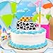Poen Cow Number Piñata for Kids Birthday Decorations Toy Game Cow Birthday Piñata with Stick Blindfold and Confetti Blue Sky and White Cloud Candle for Boy Girls Party Inspire Decor(Number 2)