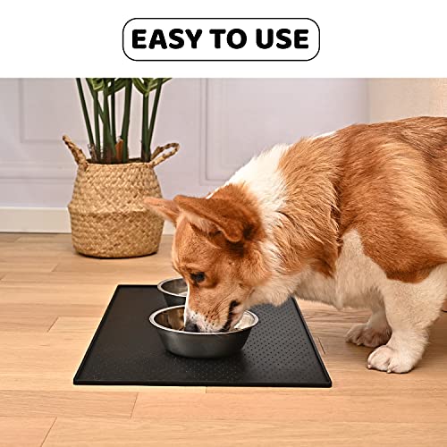 STVICTORY Dog Food Mat, Waterproof Dog Bowl Mats for Food and Water Bowls, Slip-Resistant Dog Feeding Mats with Raised… - Image 6