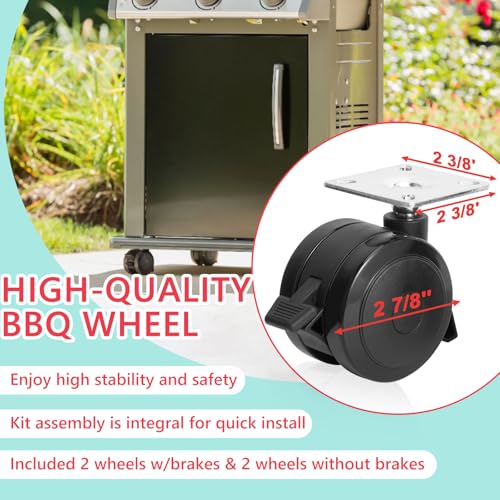 Image of 69828 69827 Locking Caster Wheels for Weber Spirit 200 /300 Series Grills
