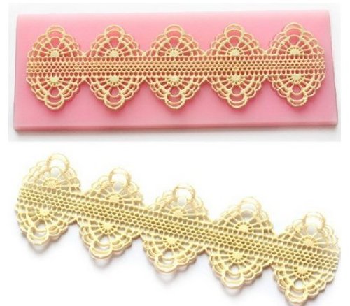 Allforhome Gothic Church Windows Shape Sugarcraft Silicone Lace Mat Fondant Cake Decoration Molds Embossing Flower Decorating Moulds