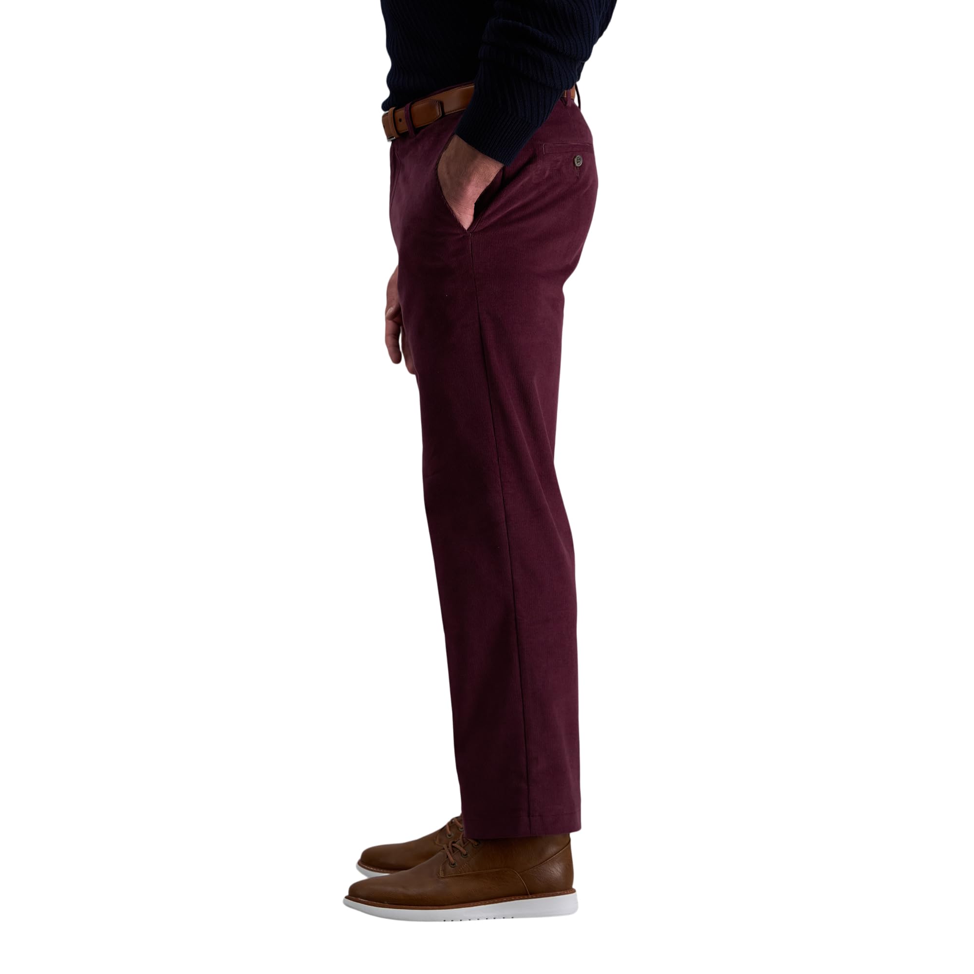 Haggar Herren-Hose, Premium-Stretch-Kord, Klassische Passform