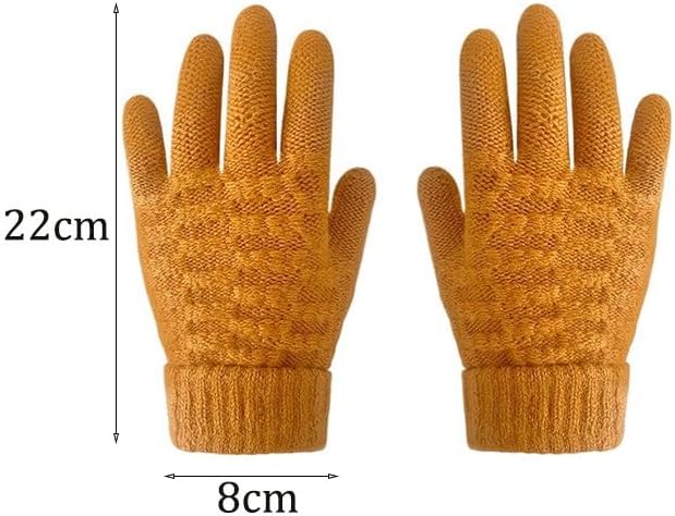 Students' Warm Knitted Woolen Gloves Are Thickened in Winter