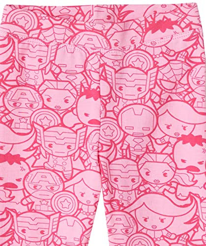 Image of Amazon Essentials Disney | Marvel | Star Wars | Frozen | Princess Girls and Toddlers' Cotton Stretch Leggings, Multipacks