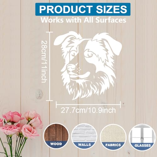 MAYJOYDIY Schäferhund Schablonen 30 × 30cm Große Hunde/Haustier Schablone Zum Malen Mit Pinsel Wiederverwendbare Hundekopf Schablone Für Holz Leinwand Stoff Wand Möbel Dekor