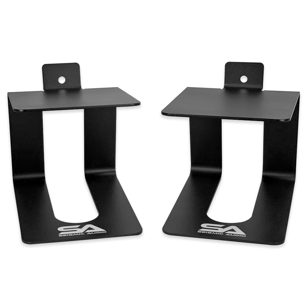 Seismic Audio - SA-MS001 - Pair of Desktop Speaker Stands for Studio Monitors, Bookshelf, PC Speakers