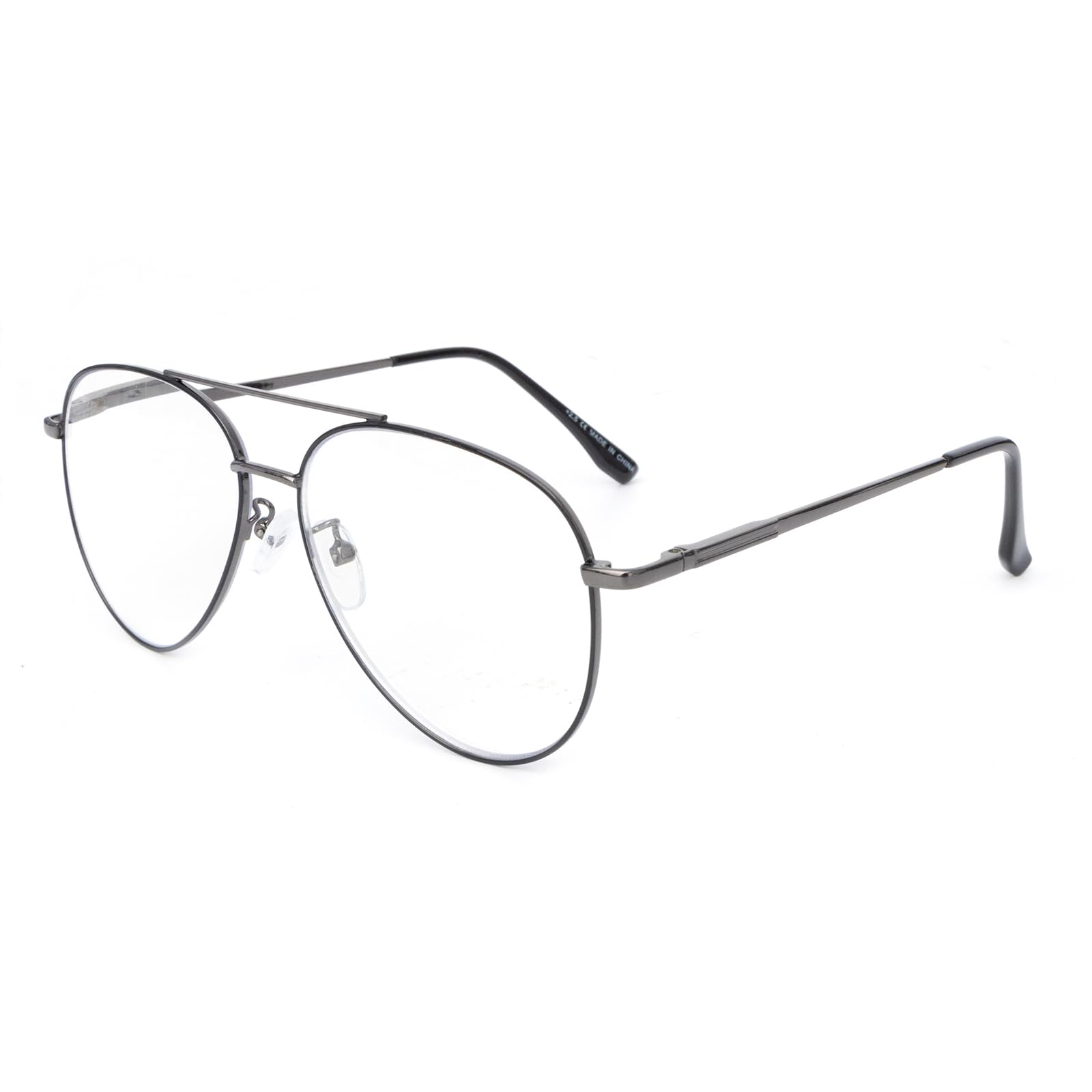 OKH Hombre Mujer Retro Doble Puente Poloto Metal Gafas de lectura bisagras gafas contra la para Ordenador Anti luz Azul Anti fatiga