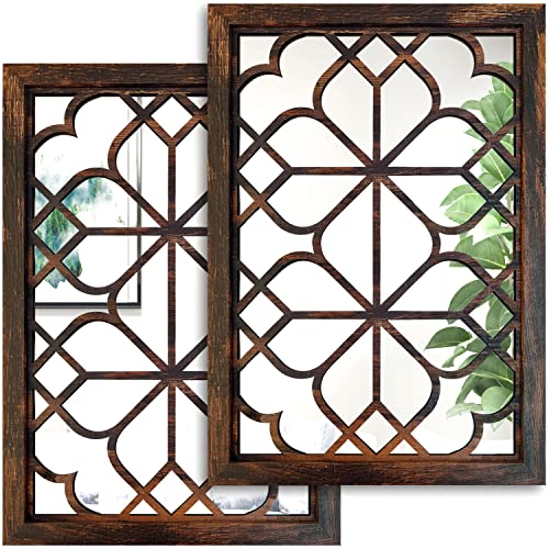Wocred Set of 2 Rectangular Wall Mirrors