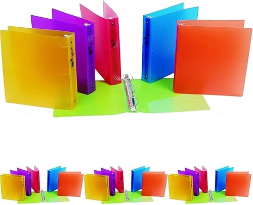 Miniatura 8 de Filexec Carpeta de 3 anillos capacidad de 15 pulgadas escarchada tamaño carta paquete de 6 arándano fresa uva limón lima mandarina 50160-6493