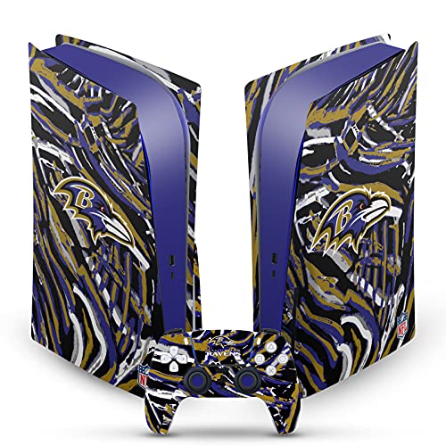 Skin PS5 Disc NFL Baltimore Ravens autocollant console et manette DualSense