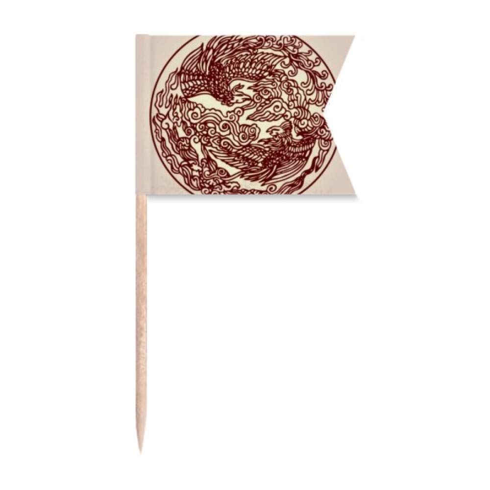 Dragon Chinois sur pique pour gâteau de fête et cadeau d'invité original