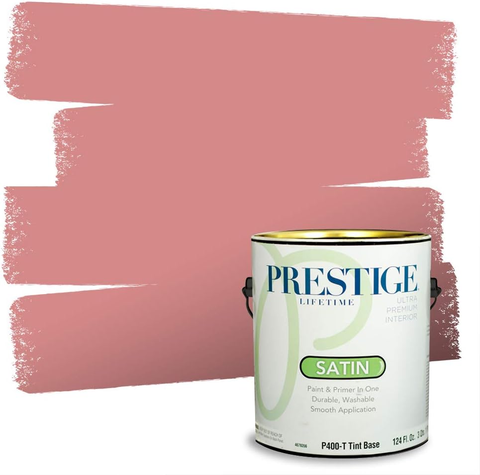 PRESTIGE Interior Paint and Primer in One, Pink Cheeks, Semi-Gloss, 1 Gallon
