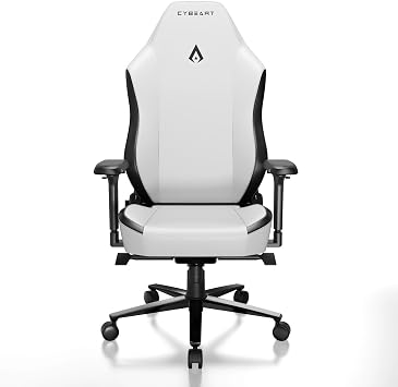 CYBEART | Arctic White Oyun/Ofis Koltuğu | 4D Kolçak | Dahili Bel Desteği | Üstün PU Deri, Ergonomik, Yatma ve Eğme