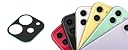 MOBIKTC Alloy Metallic Double Tone Color Back Camera Ring Lens Protector for iPhone 11 [6.1]-Black Green gallery image