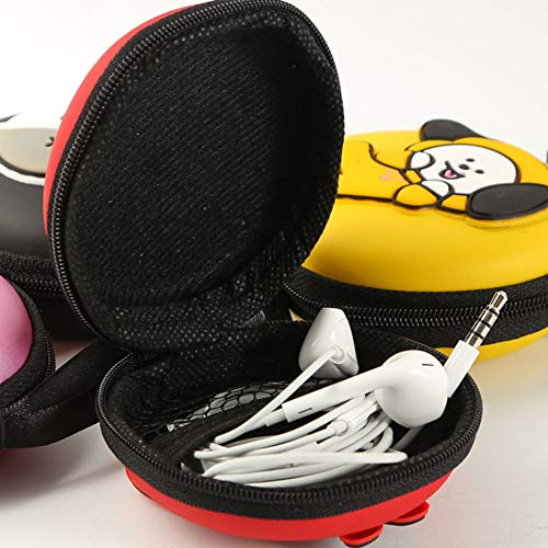 Image of BTS Headphones and Earphone Case Set, Kpop BTS Bangtan Boys Cute Cartoon Earphone Earbuds Music Headphones with Kawaii Durable Headset Case Best Gift for A.R.M.Y(Cooky)