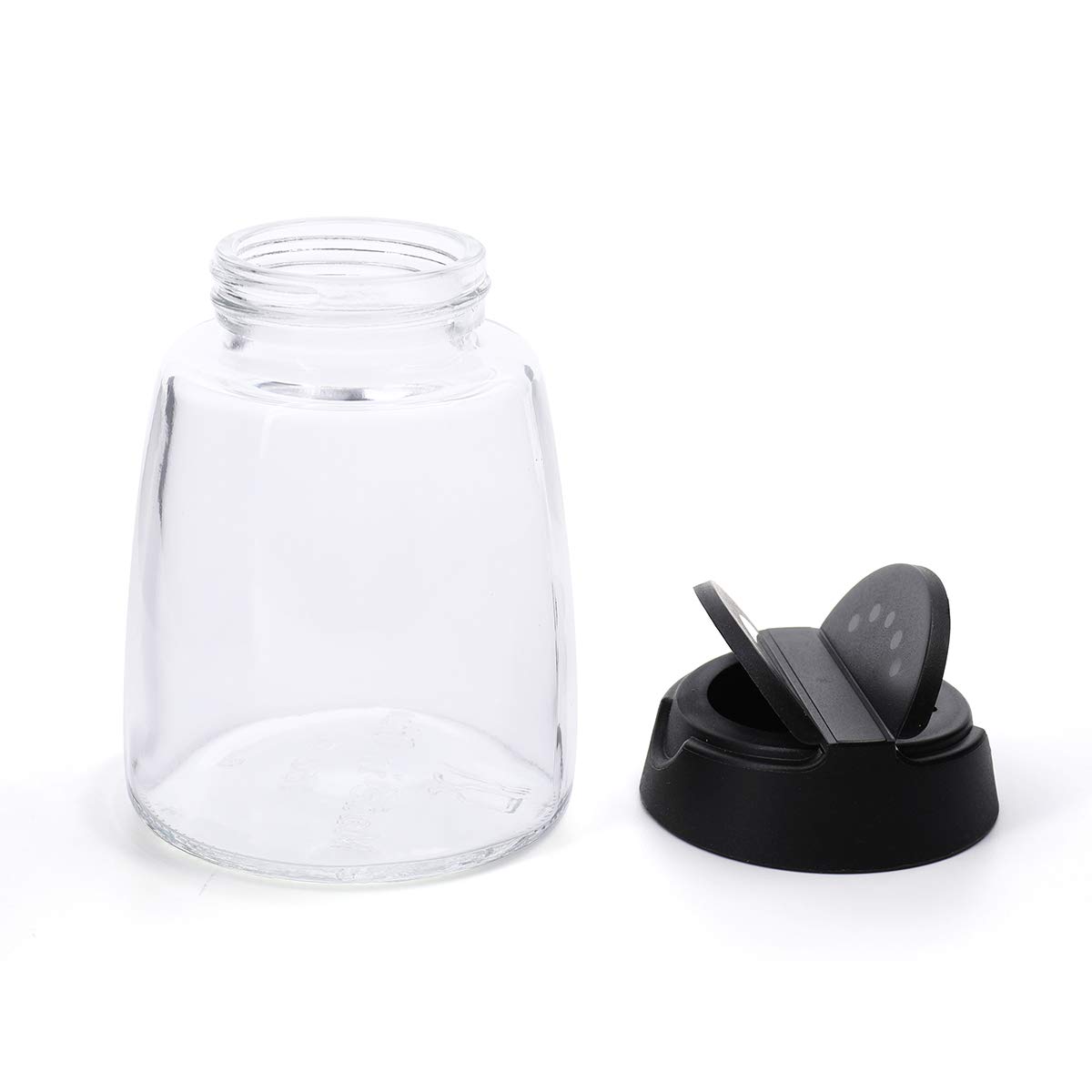 Kingrol 8 Pack Empty Glass Spice Jars with Shaker Pour Lid, 5 oz Spice