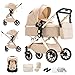 BEBBY Cochecito de bebé 3 en 1,Carrito Bebe 3 en 1 Con Asiento, Cochecitos Portátil Plegable Con, Carricoche Combinado Paisaje Alto Marco de Aluminio Para Recién Nacido (U9-X-BEIGE, U9-X)