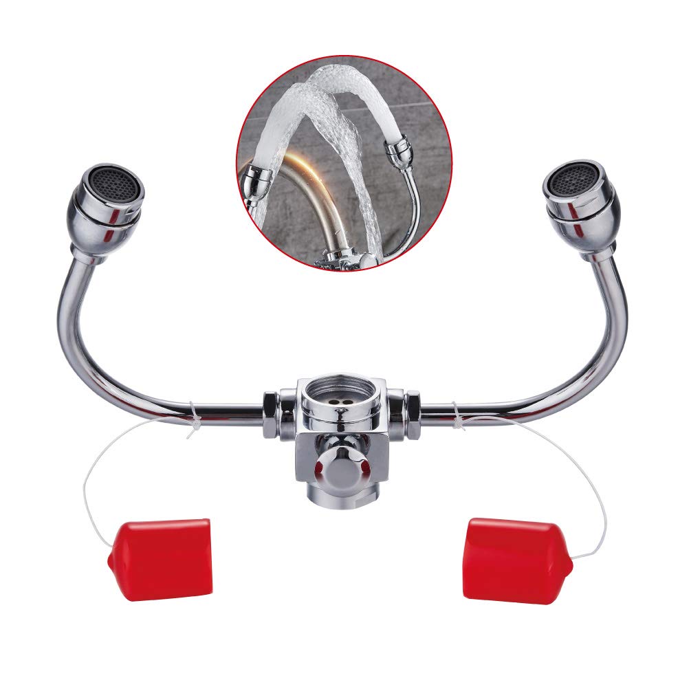 Eyewash Stations, Beauty Kate Faucet Mounted Eye Wash Station, Eye Flush Shower, First AID Emergency Eye Wash Unit for Sink Attachment Sink Mount: Industrial & Scientific