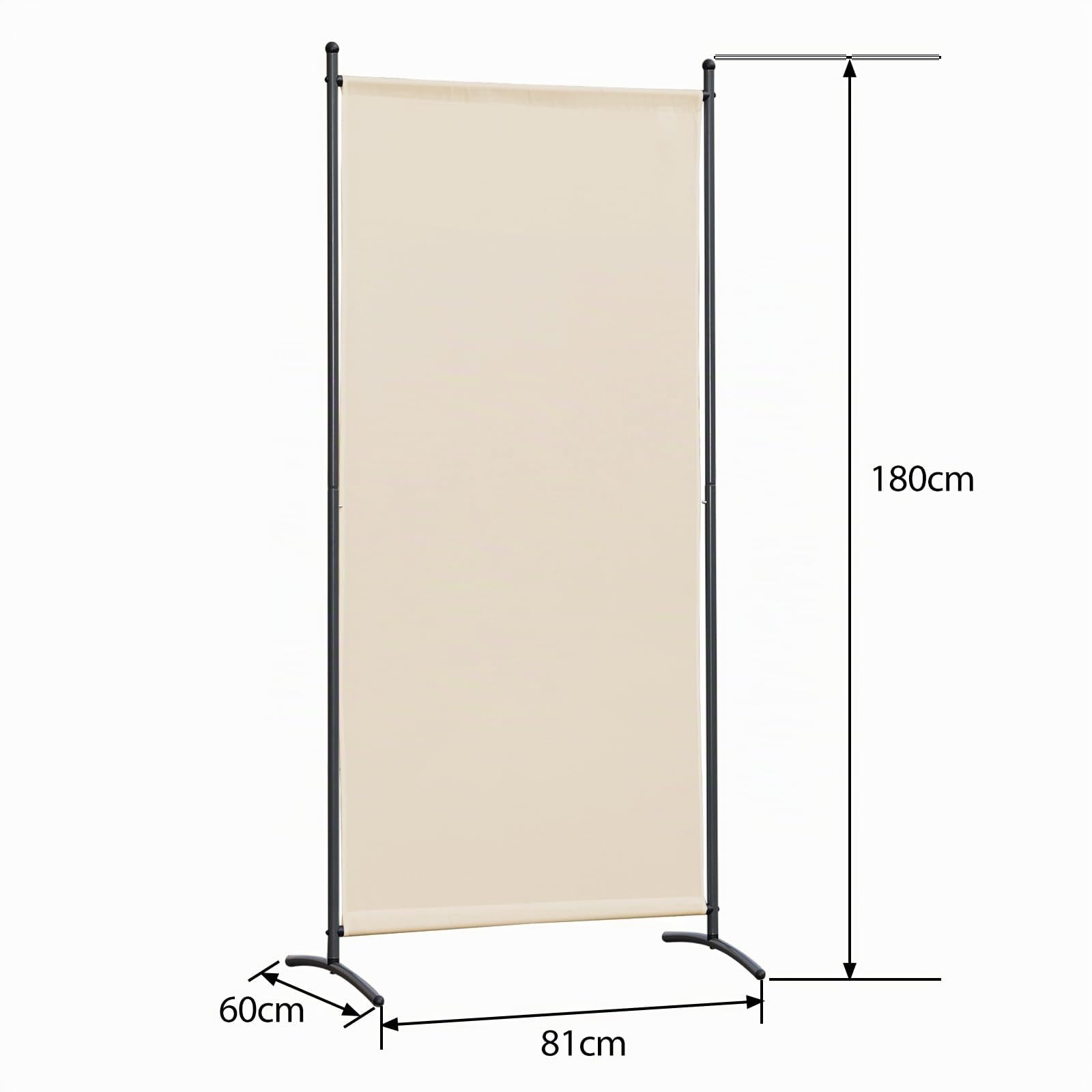 Angel Living Paraventi a 1 Pannelli, Elegante Decorazione, Divisorio Pieghevole, Divisorio, 80X180 cm (Beige)