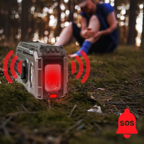 Duronic SDAB1 Radio solarne z dynamem awaryjne pogodowe am fm dab USB A i C do plecaka ewakuacyjnego małe i przenośne z latarką powerbank do telefonu