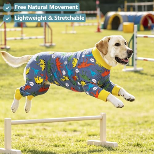 Image of kzrfojy Dog Recovery Suit for Dogs After Surgery Female Male Medium Large Dog Neuter Spay Onesie for Shedding Prevent Licking Surgical Wound Dog Cone Alternative