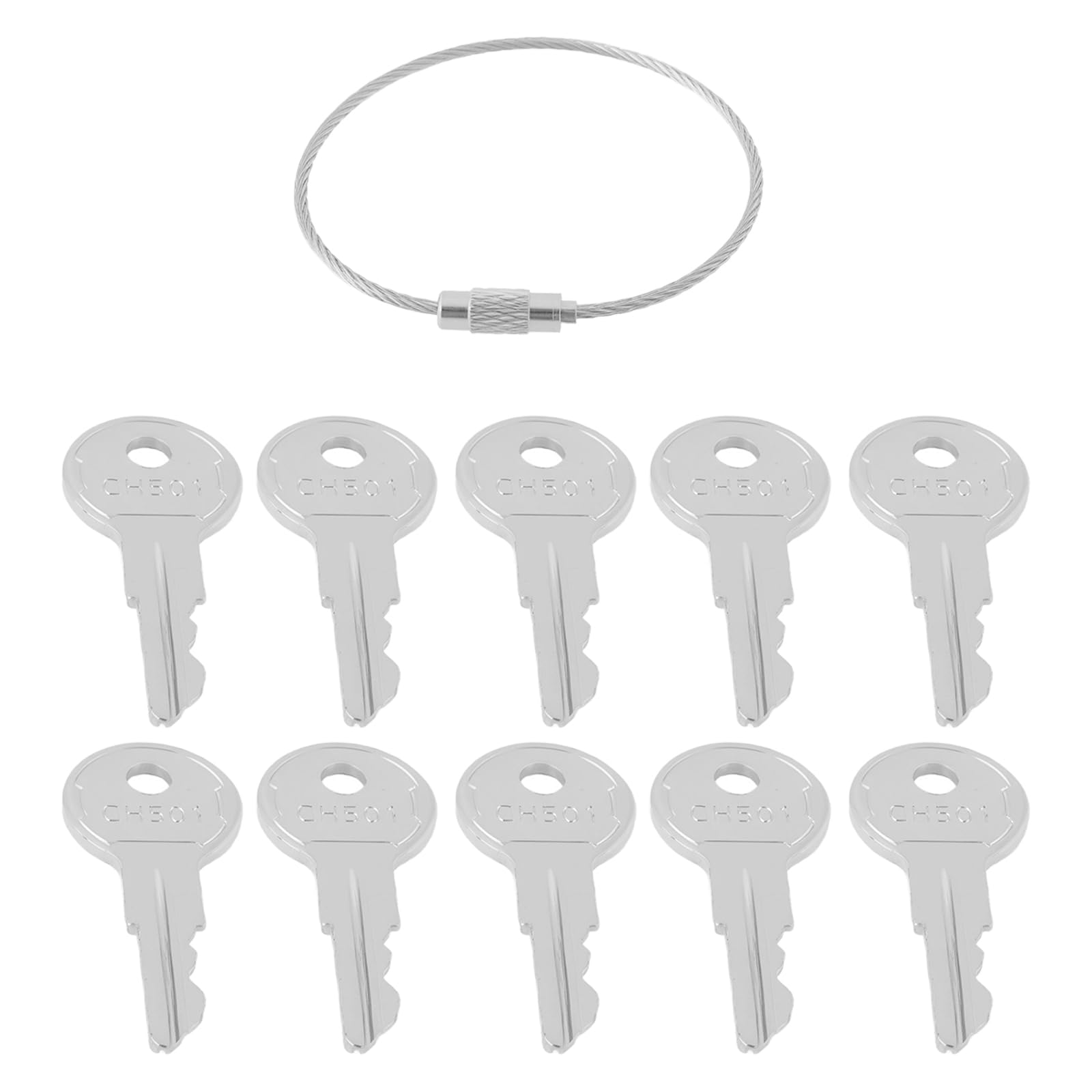 OTOTEC 10Pcs Toolbox Keys Truck Tool Box Lock Key with Keychain CH501 Compatible with Knapheide 30830640 Truck Tool Box Lock Latch