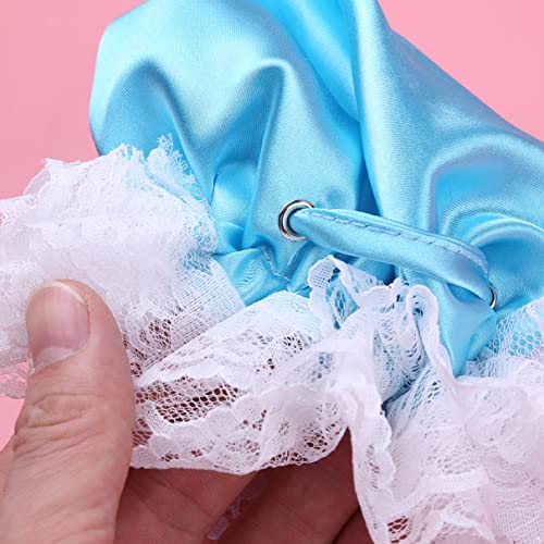 Men's Shiny Satin Frilly Mini Briefs Drawstring Pouch Ruffle C-String Sissy Lingerie Underwear Bugle Pouch4