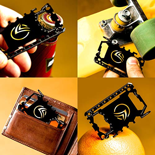 Kema 46-In-1 Multitool Credit Card With Knife, Screwdriver, Box Cutter, Wrench, And Beer Bottle Opener, Compact Wallet Size Survival Tool, Stainless Steel Construction #TOP6