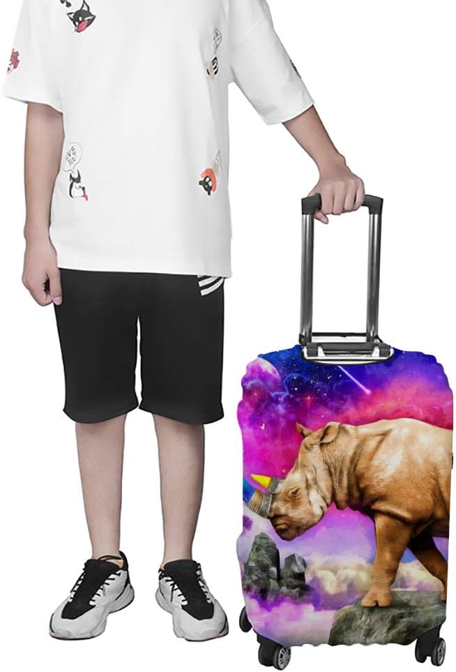 review Luggage Cover Suitcase Cover Oil Painting Elephant Fantasy Colorful Landscape Galaxy Protective Covers Suitcase Protector XL Fits 28-32 Inch Luggage