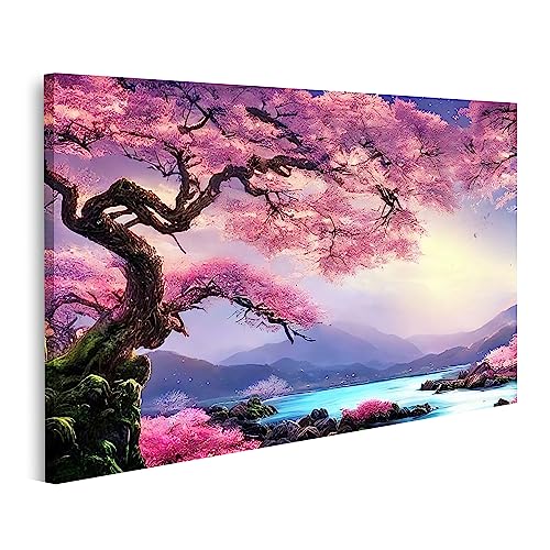 islandburner Tableau sur Toile Beau Paysage Parc Japonais Arbre Fleur De Cerisier Cadre Affiche Poster Murale Tableaux