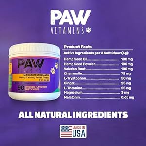 Premium-Hemp-Natural-Calming-Dog-Chews-Made-in-The-USA-with-Hemp-Oil-Chamomile-Tryptophan-Melatonin-Valerian-Root-90-Count-No-THC - Cucciolini Doodles   Premium-Hemp-Natural-Calming-Dog-Chews-Made-in-The-USA-with-Hemp-Oil-Chamomile-Tryptophan-Melatonin-Valerian-Root-90-Count-No-THC