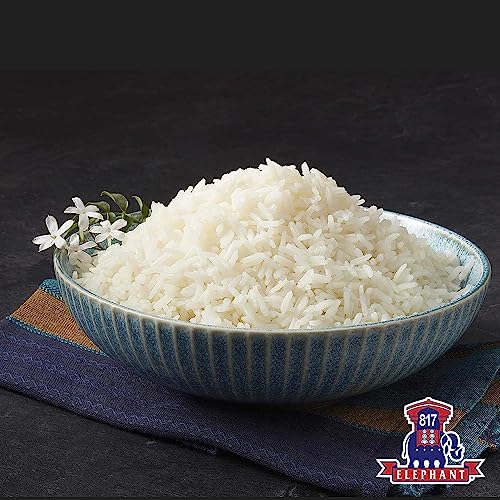 Image of 817 Elephant Thai Hom Mali Jasmine Rice - (2 Pack) 2 lb Bag | Authentic White Rice - Great for Thai Recipes, Curries & Pilafs - Cook in Microwave or on Stove Top
