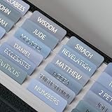 UPAFEXXI-Bible Tabs with Book Summaries(Gold Foil Embossed Lettering), Bible Tabs for Women and Men, Reposition Large Print Stickers, Easy to Read, 80Chapters Labels for Easy Navigation