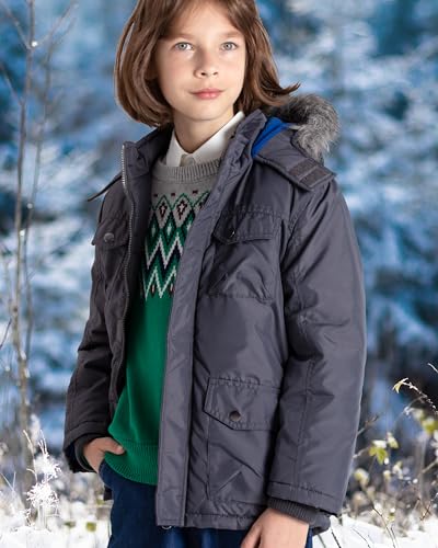 Image of BOBOYOYO Boys Sweaters 100% Cotton Cable Knit Kids Sweater Striped Pullover