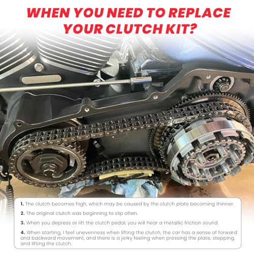Image of M8 Friction Steel Plate Clutch Kit - For Harley Touring Softail Milwaukee-Eight Engine Models, 10x Friction, 9x Plate Steel Plate, 3x Springs