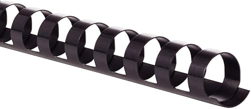 Miniatura 10 de GBC Espinas de encuadernaciónespiralesbobinas, 58" de diámetro, capacidad de 125 hojas, CombBind, negro, paquete de 100 (4000092)