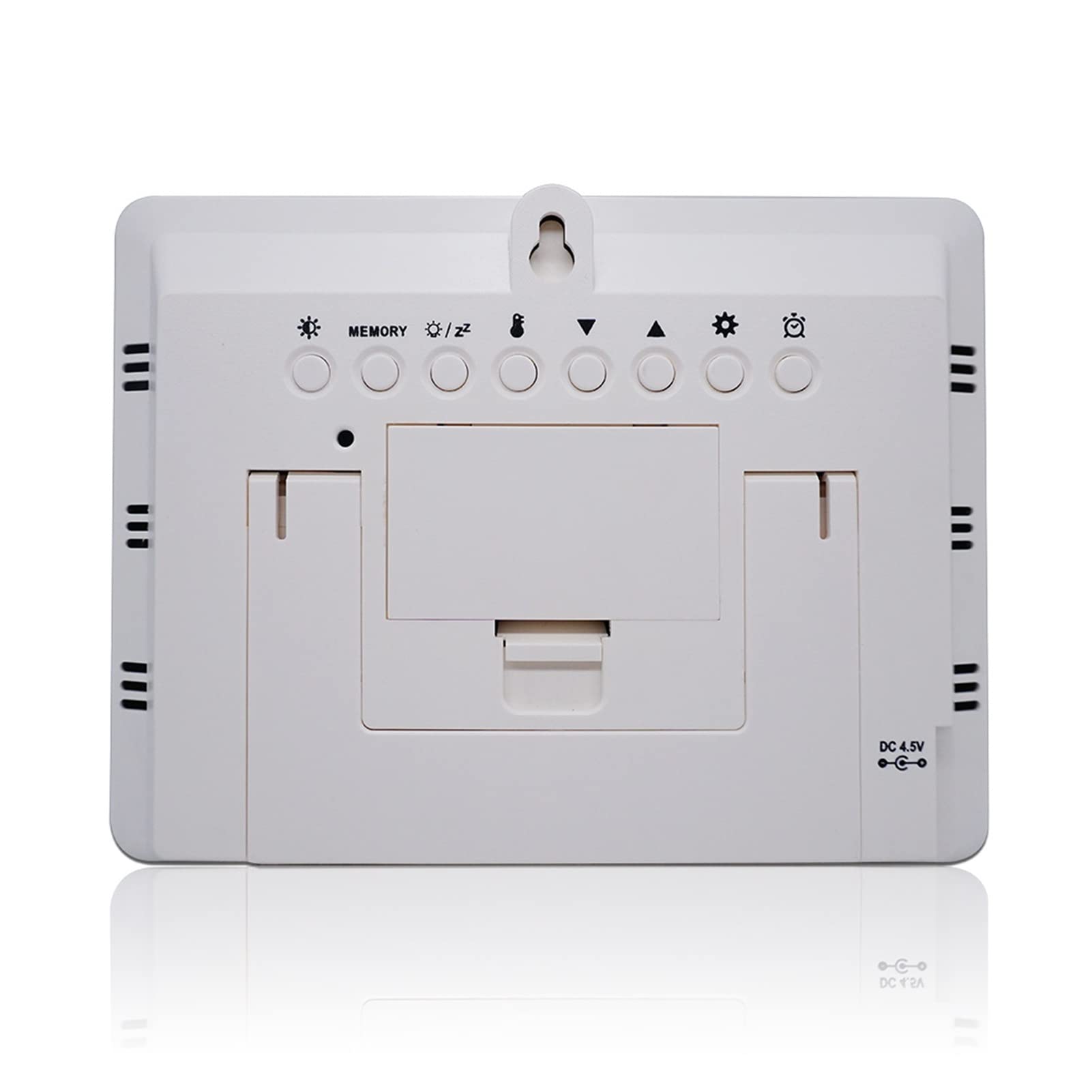 Stacja Pogodowa, Rf. Bezprzewodowy zegar pogodowy Wielofunkcyjny Elektroniczny budzik, Zegar prognozy pogody w kolorach(Brown)