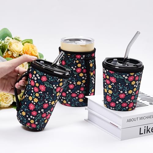 Image of Reusable Coffee Sleeve, Neoprene Sleeve, Fits 16-32oz Hot /Cold Cup