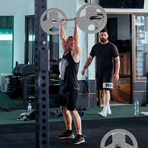 Micozy 2 Inch Bumper Olympic Weight Plates Rubber Weights Set, 5Lb/11Lb/17Lb/22Lb/33Lb/44Lb Standard Weights Plate For Barbell Weightliting Powerlifting Crossfit Strength Training #TOP2