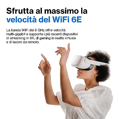 Router Wifi mesh Tri-Band Hydra Pro 6E, wireless, accesso alla banda 6 GHz, velocità massima 6.6 Gbps, copertura 250 m², piu 55 dispositivi - Router - Immagine 2