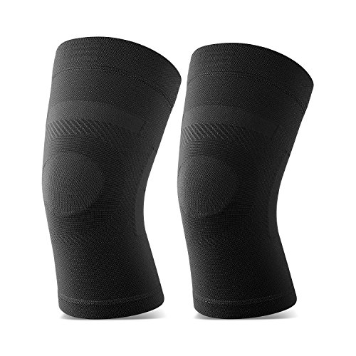 Image of TOFLY Knee Sleeves 20-30mmHg Compression Brace for Joint ACL MCL Arthritis | Lightweight Breathable Fabric, Wear Under Pants, For Men Women, 1 Pair Support For Arthritis, ACL, MCL, Sports Recovery
