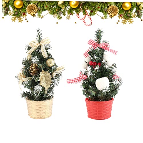 Arbre de Noël compact pour décorer une table sans encombrement lot de 2