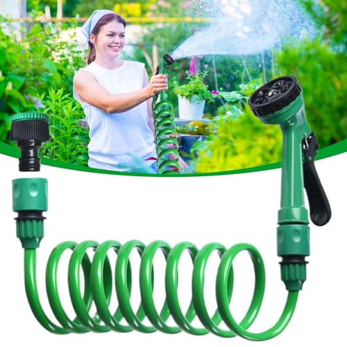 Tuyau d'arrosage flexible extensible avec buse de pulvérisation pour cour - 4